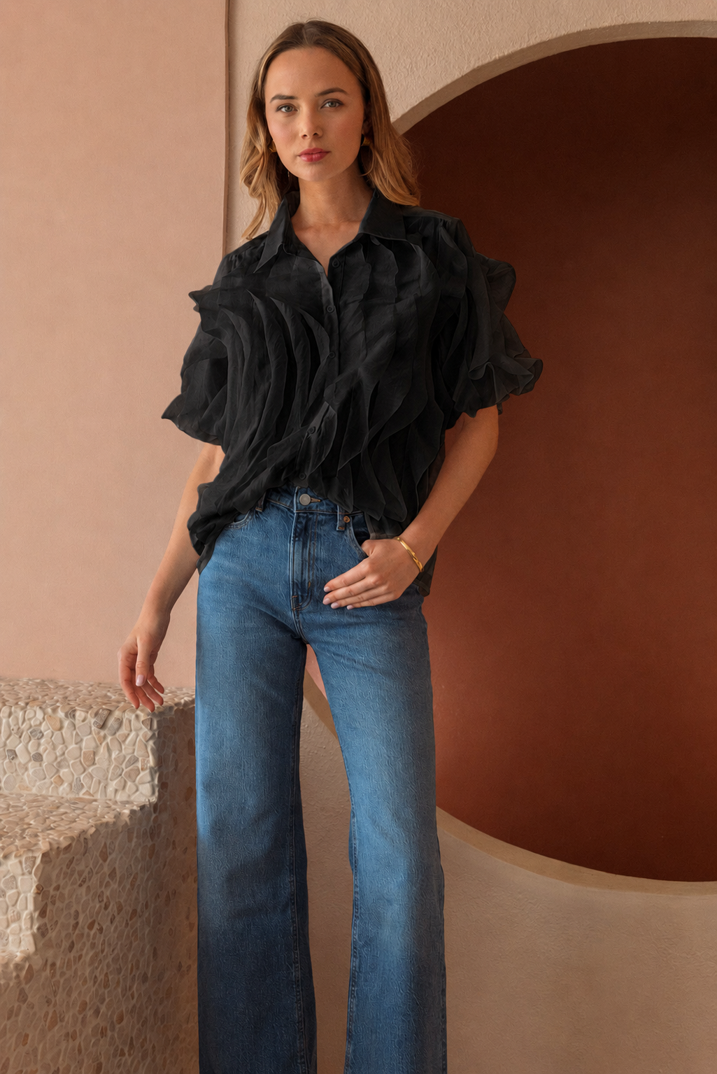 Jhen Ruffled Top