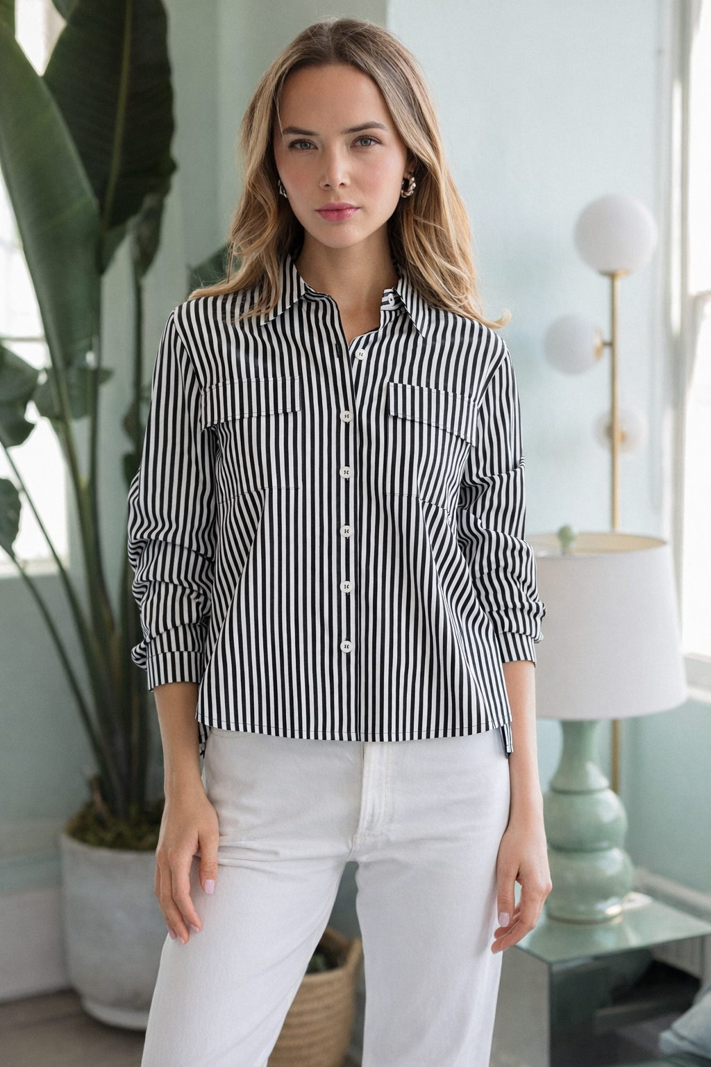 Jenn Shirt with Pleating Details