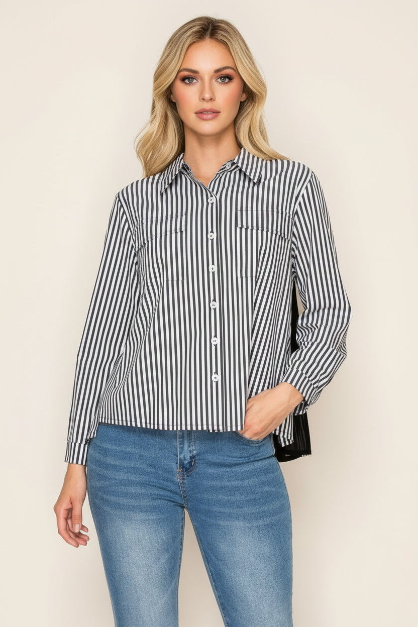 Jenn Shirt with Pleating Details