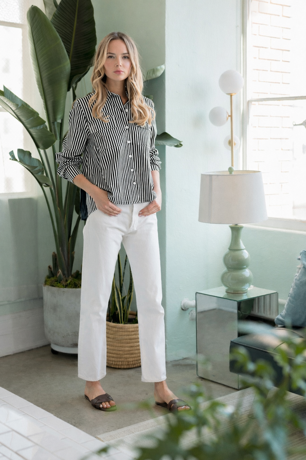 Jenn Shirt with Pleating Details