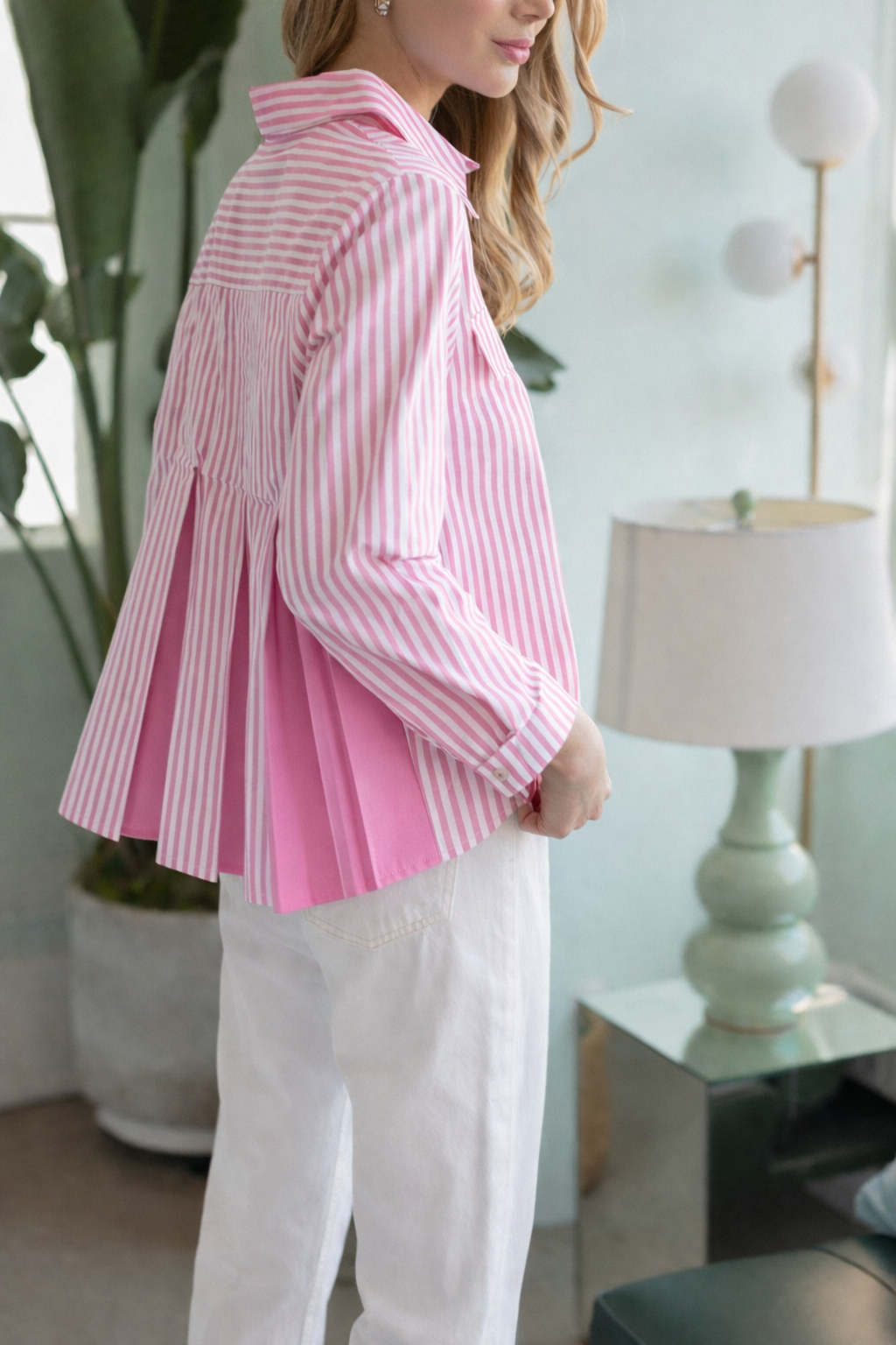 Jenn Shirt with Pleating Details