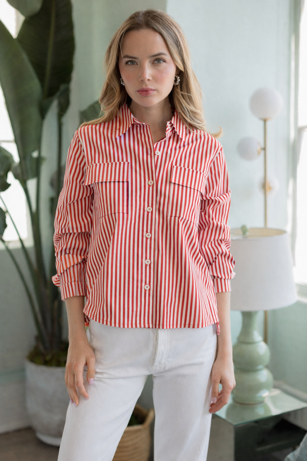 Jenn Shirt with Pleating Details