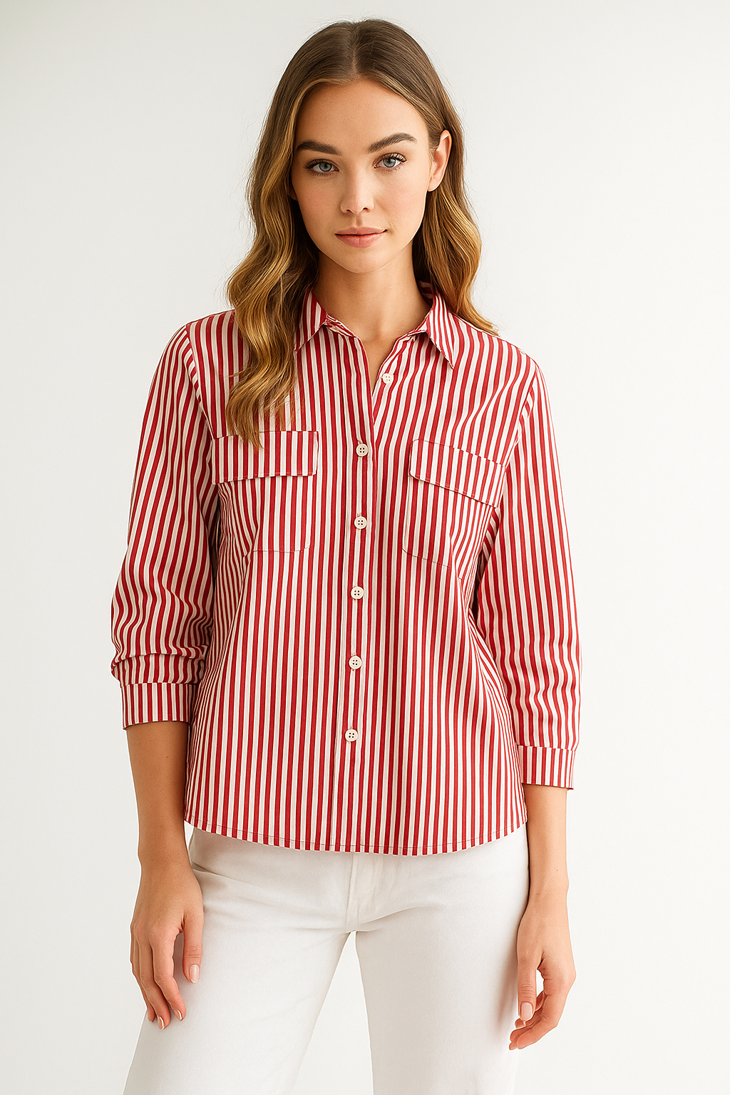 Jenn Shirt with Pleating Details