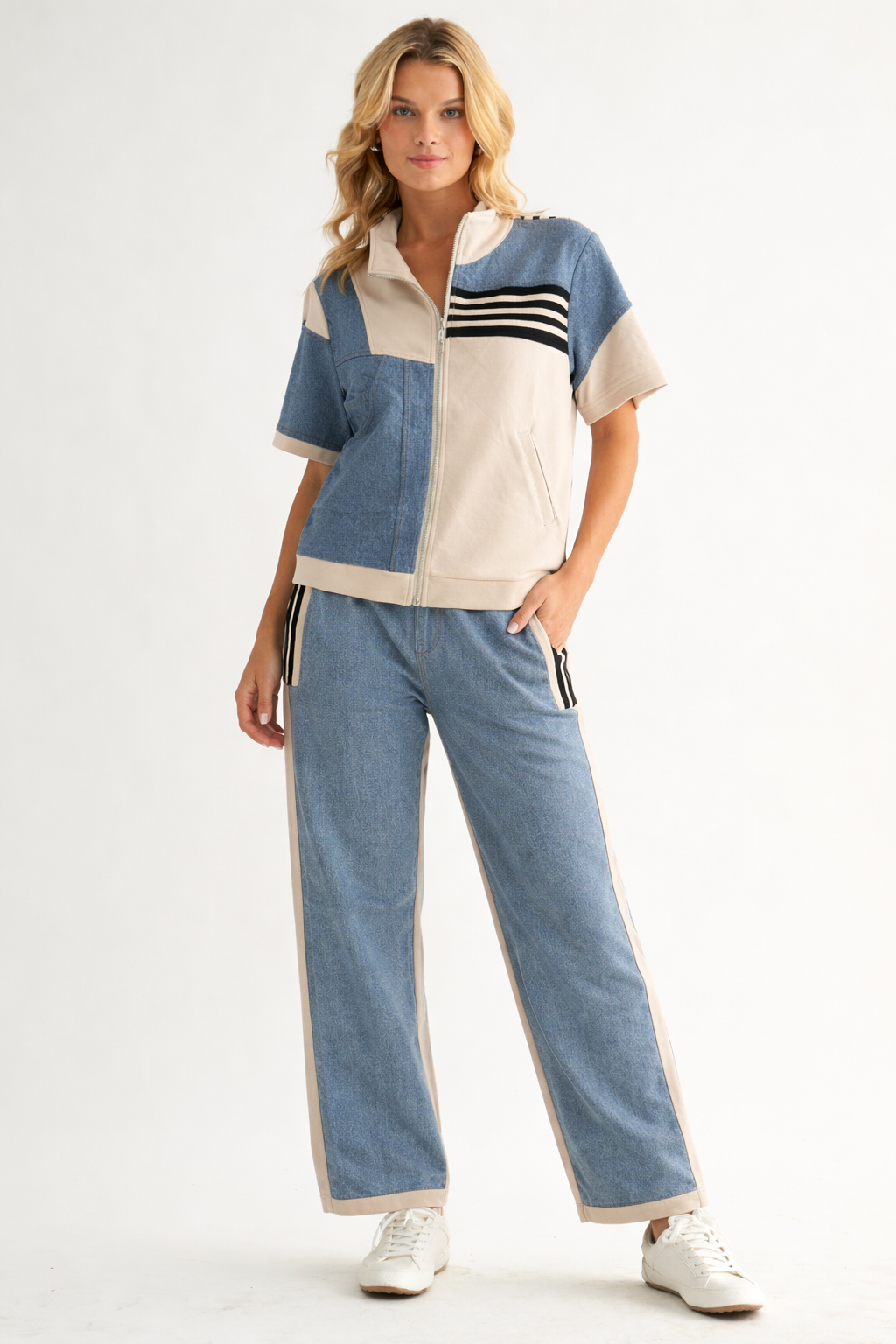 Demi Pant W/ Denim Contrast