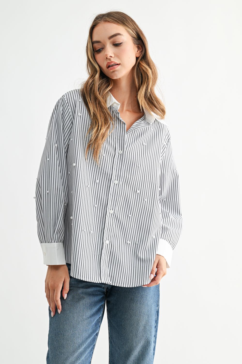 Jullian Top with Pearls