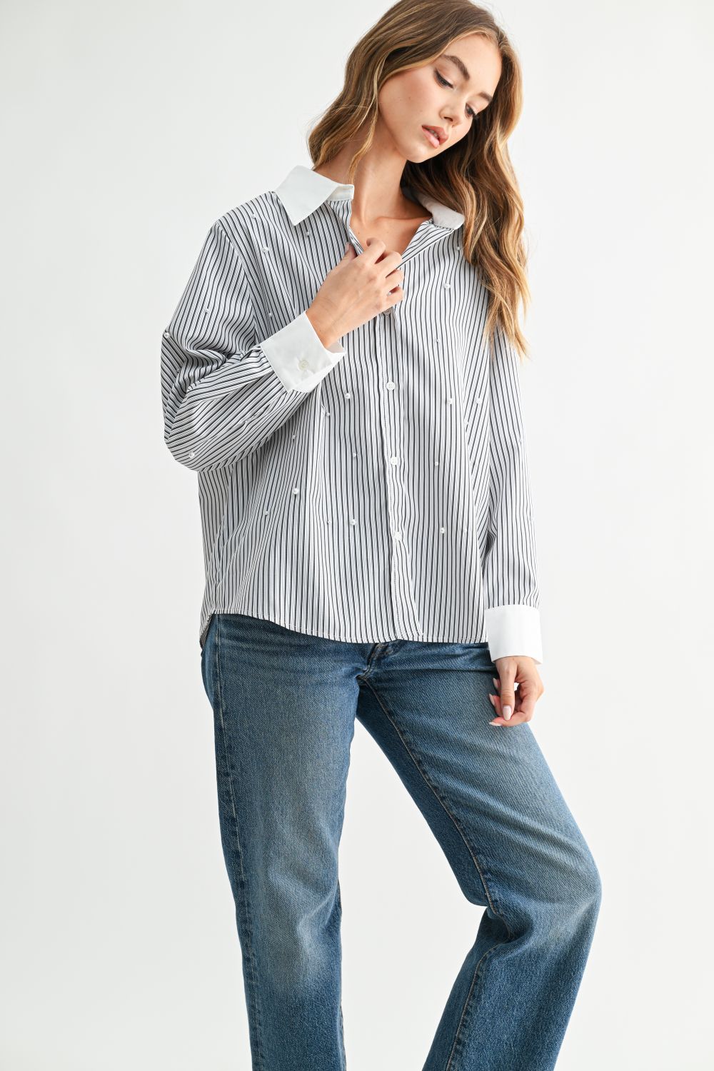 Jullian Top with Pearls