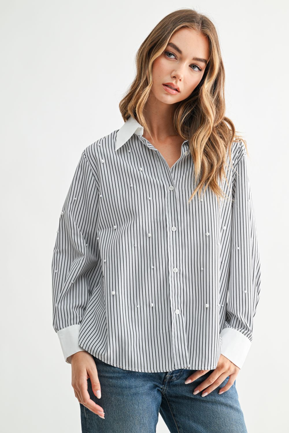 Jullian Top with Pearls