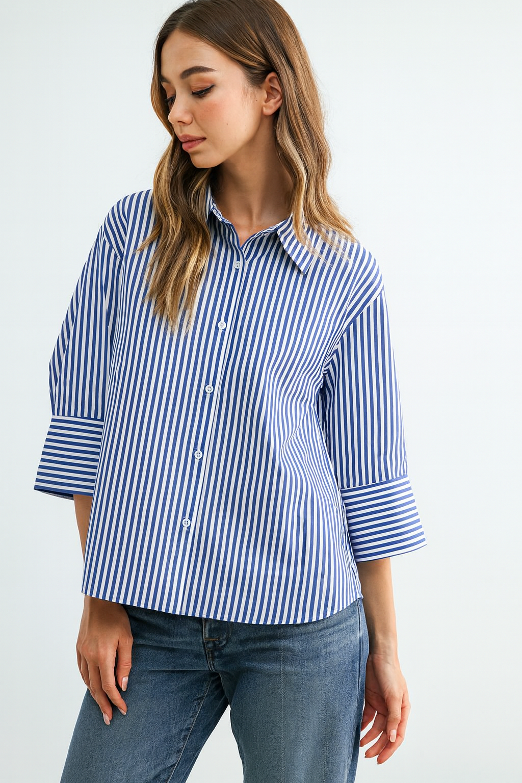 Janice Top with Stripes (No Flowers)
