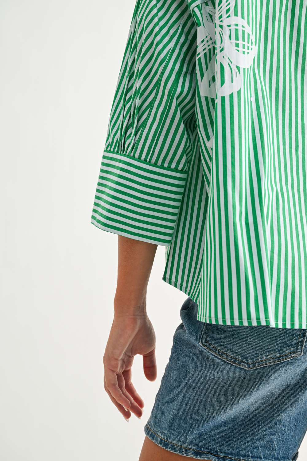 Janice Top with Stripes & Flower Print