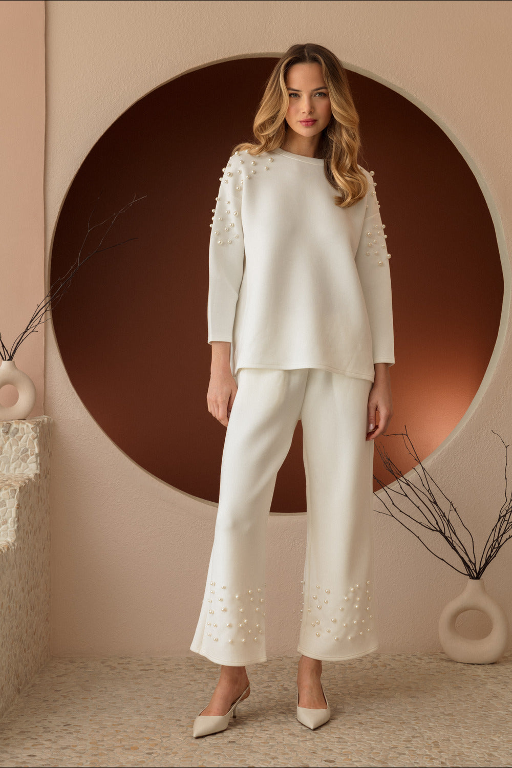 Faith French Scuba Pearl Pant