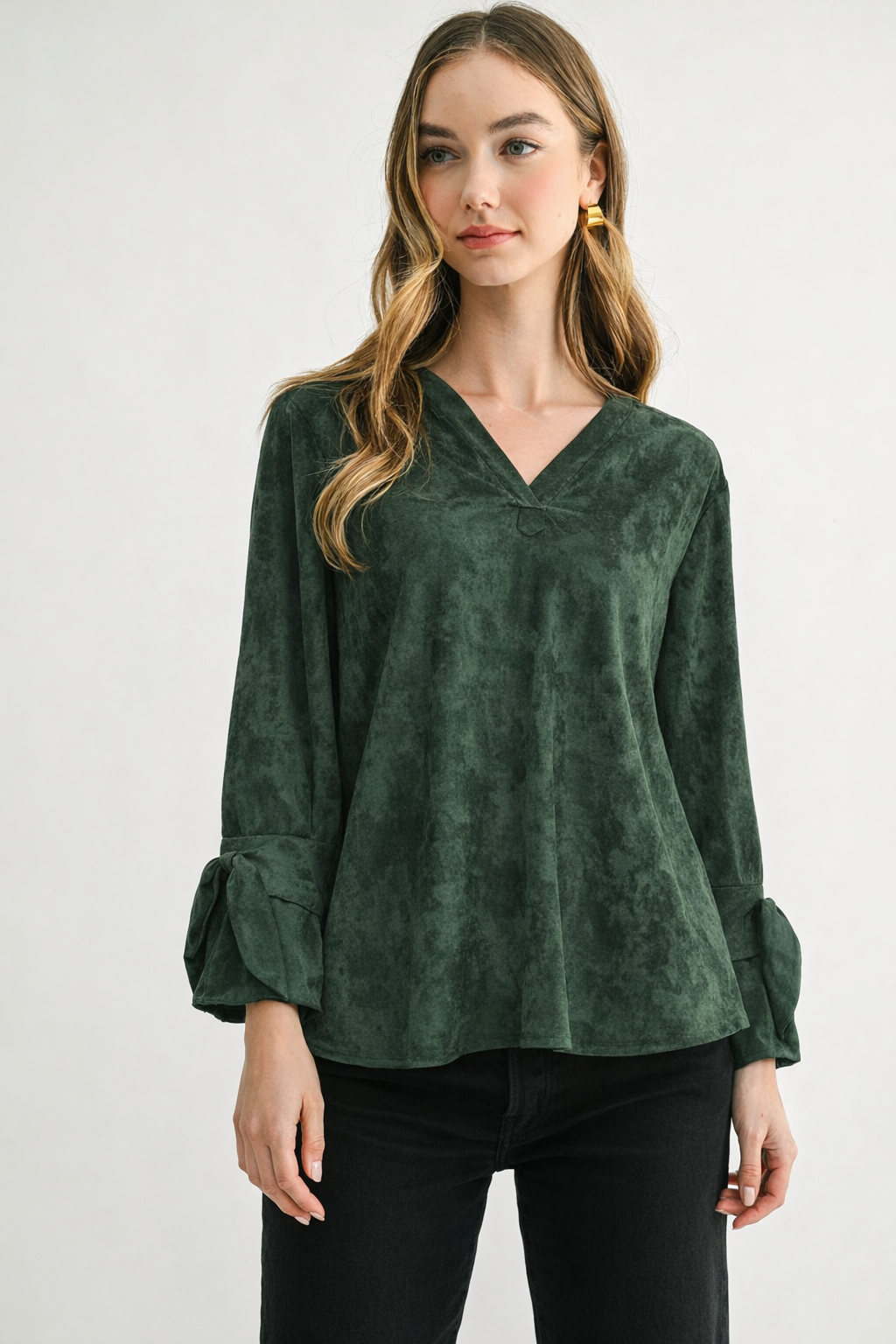 Abia Stretch Suede Top