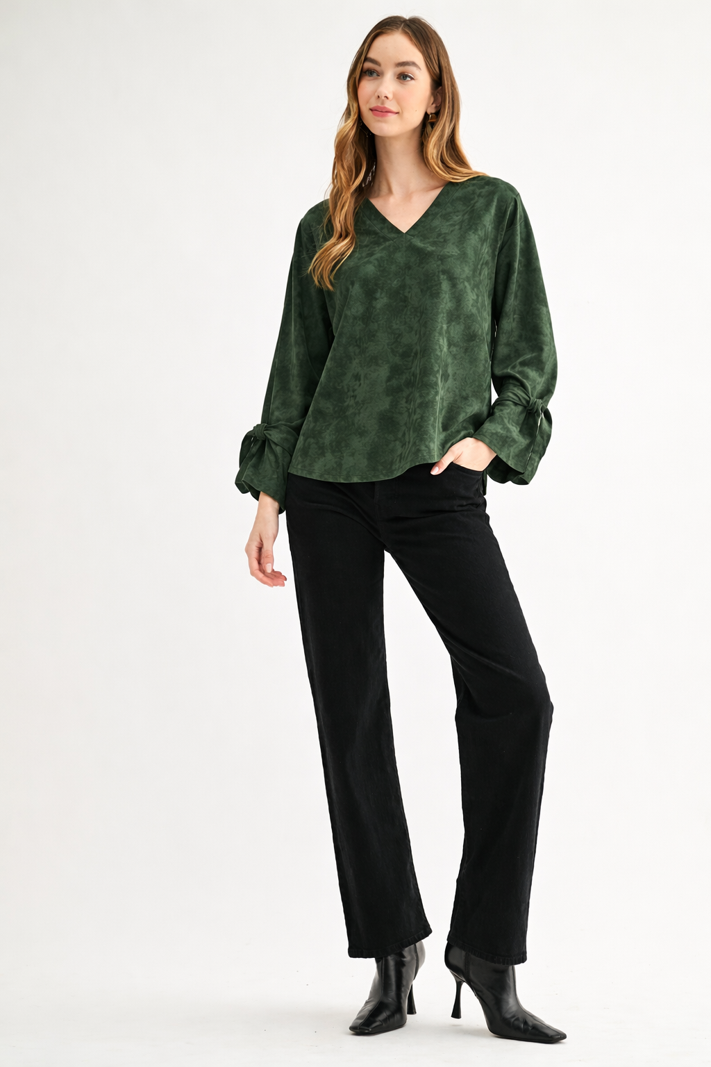 Abia Stretch Suede Top