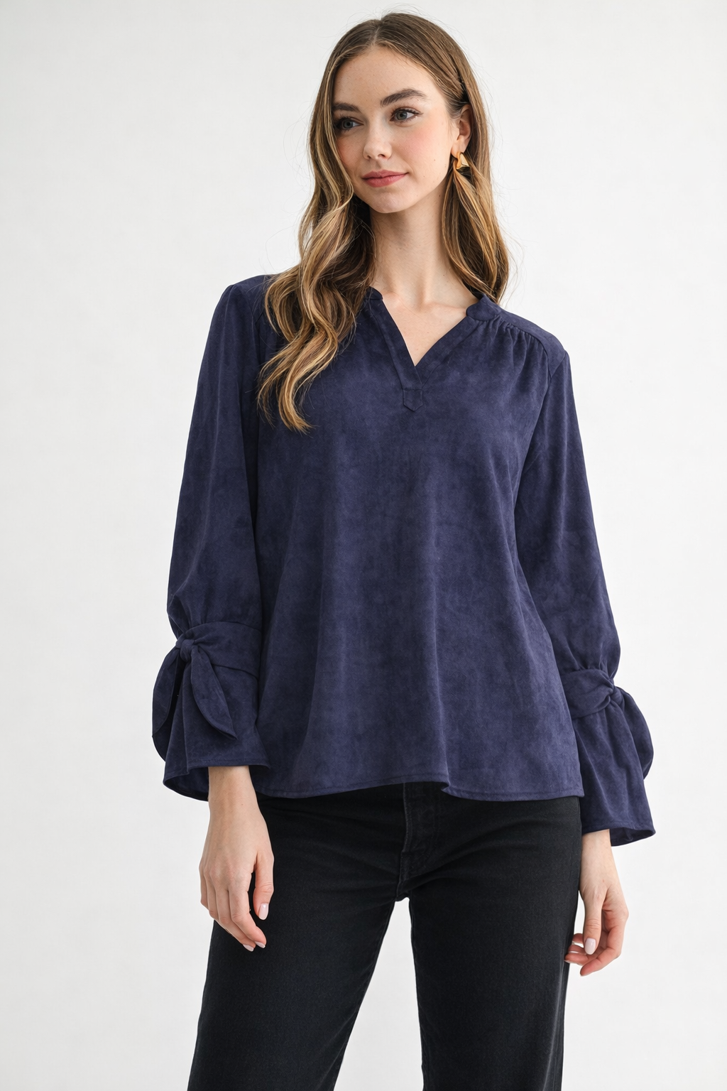 Abia Stretch Suede Top