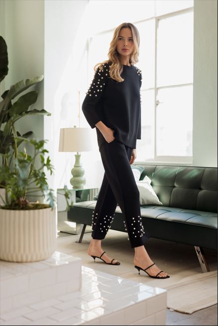 Faith French Scuba Pearl Pant