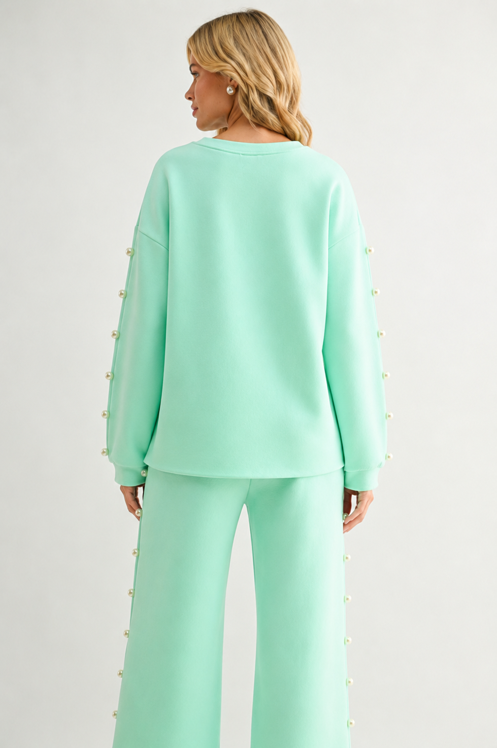 Katri Stretch French Scuba Pearl Top