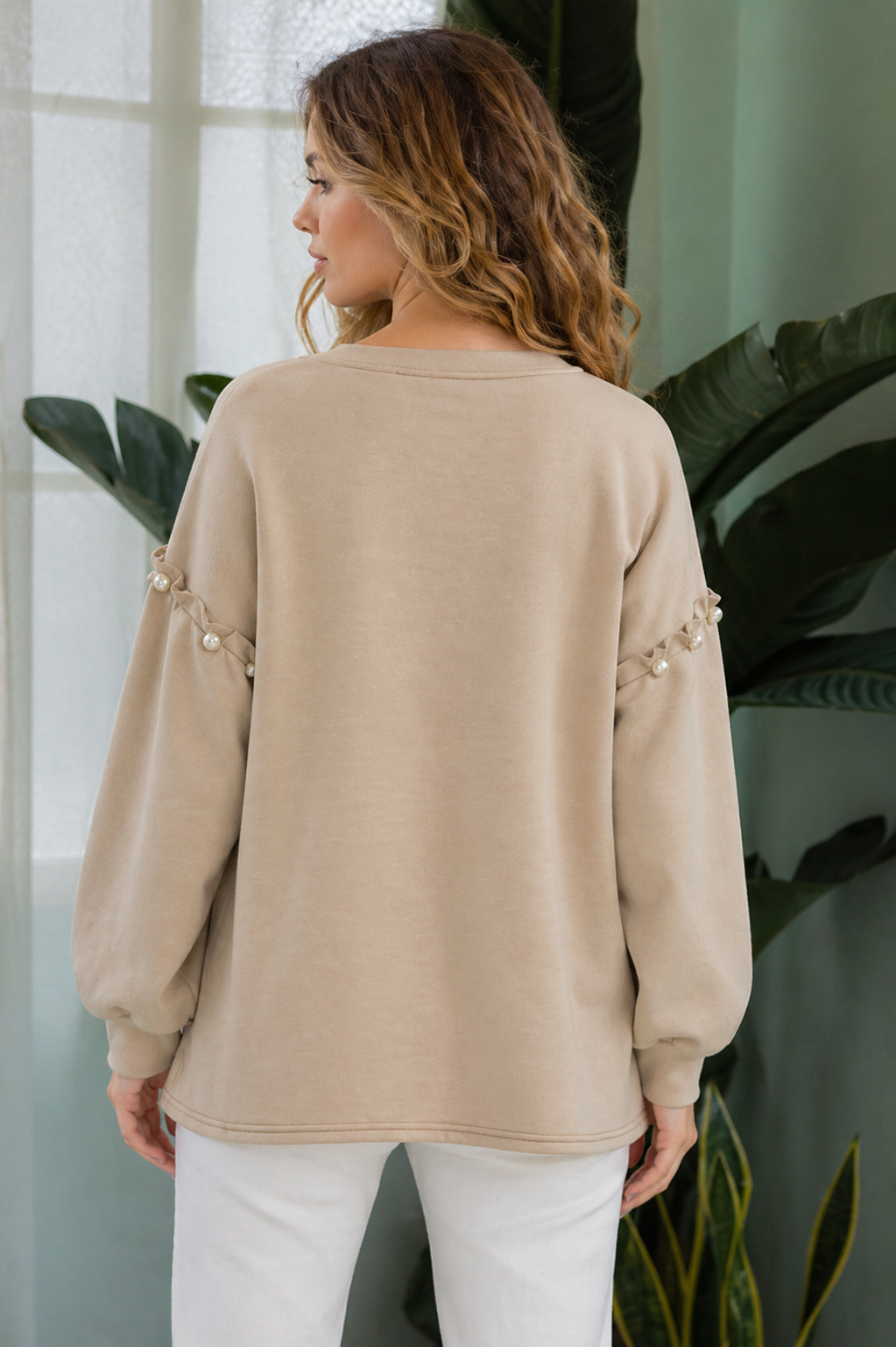 Keda Stretch French Scuba Pearl Top
