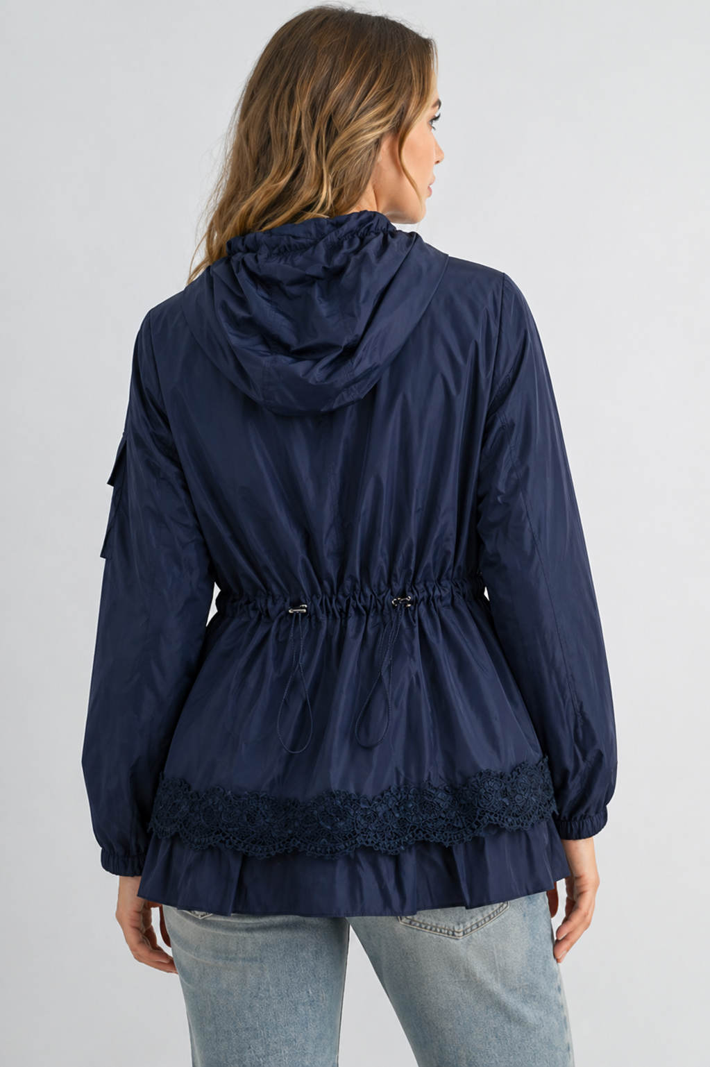 Jadis Woven Windbreaker Jacket with Hoodie