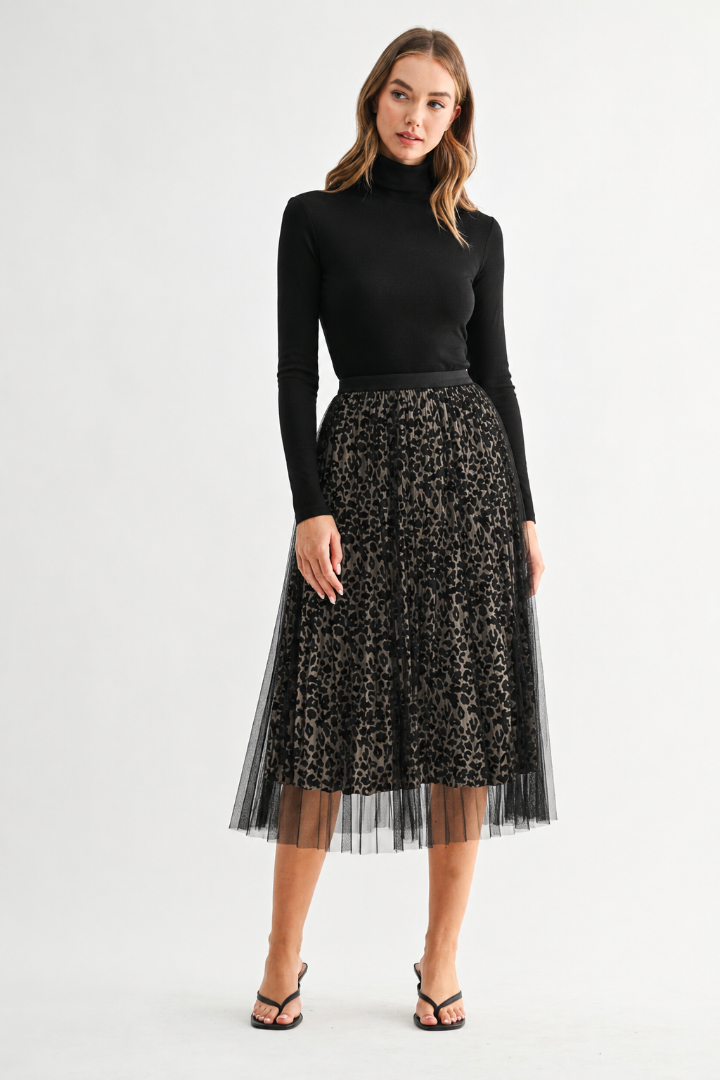 Winnai Chiffon Pleated Skirt