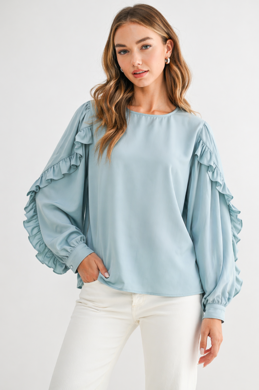 Wanda Woven Ruffled Top