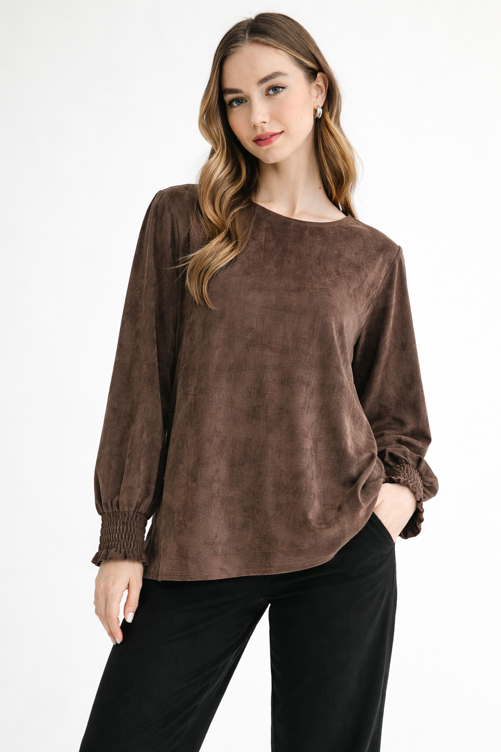 Alora Stretch Suede Top