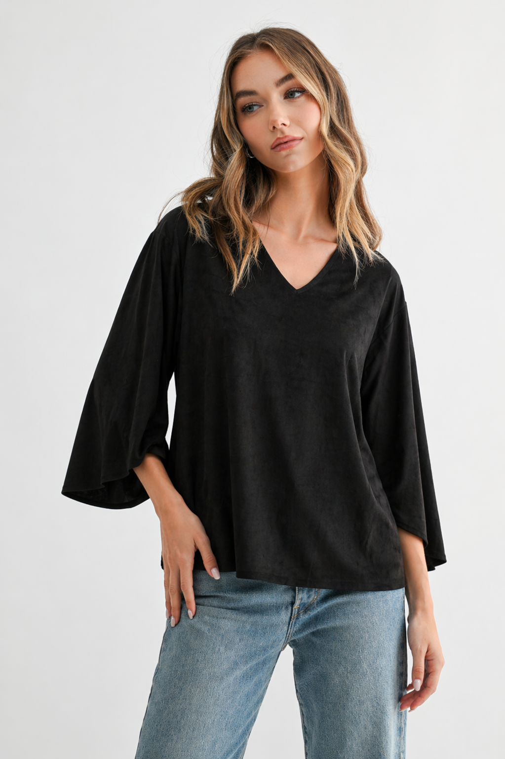 Aeris Stretch Suede Top