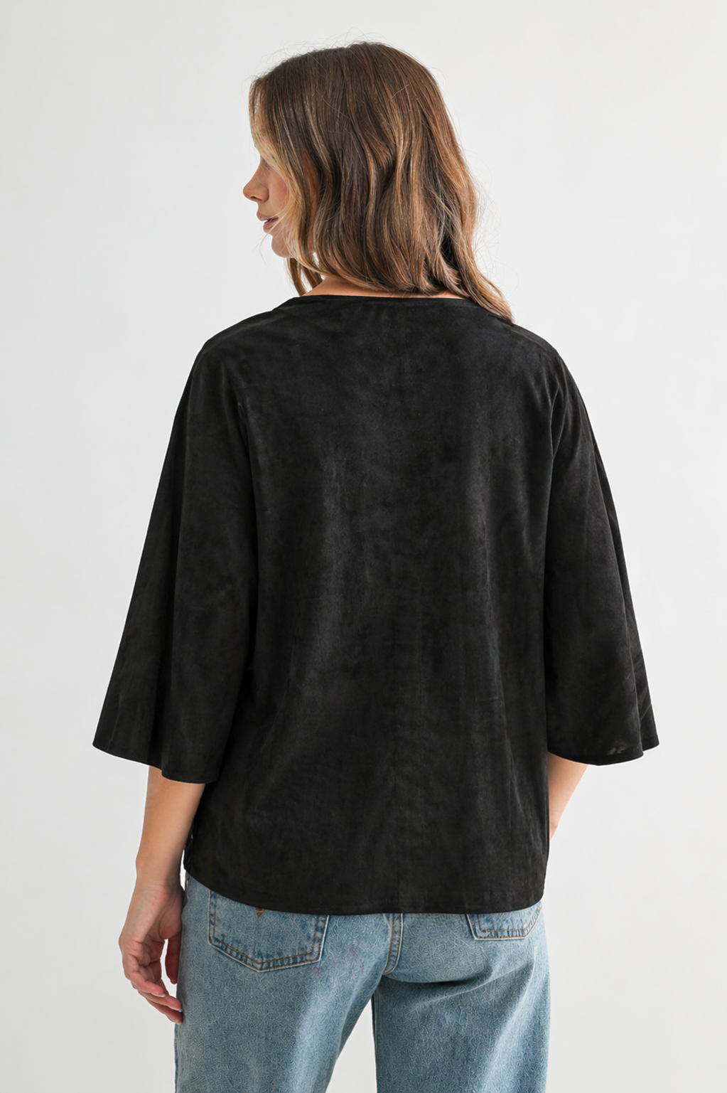 Aeris Stretch Suede Top