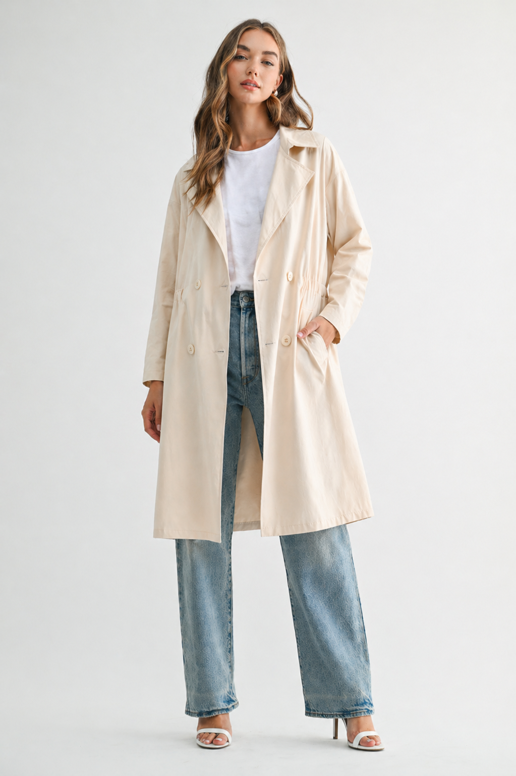 Jamia Woven Trench Coat