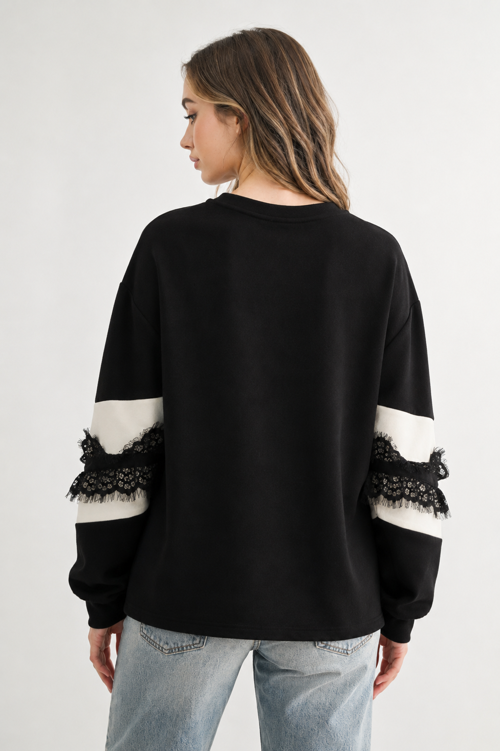 Alisa Stretch Pointe Knit with Lace