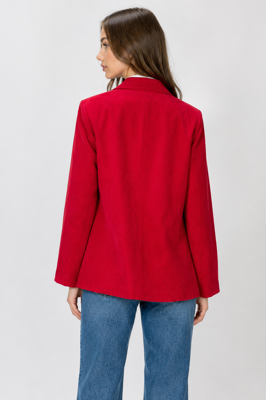 Amy Stretch Suede Blazer Jacket