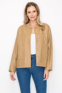 Jessica Pleather Jacket Versatile 2-ways