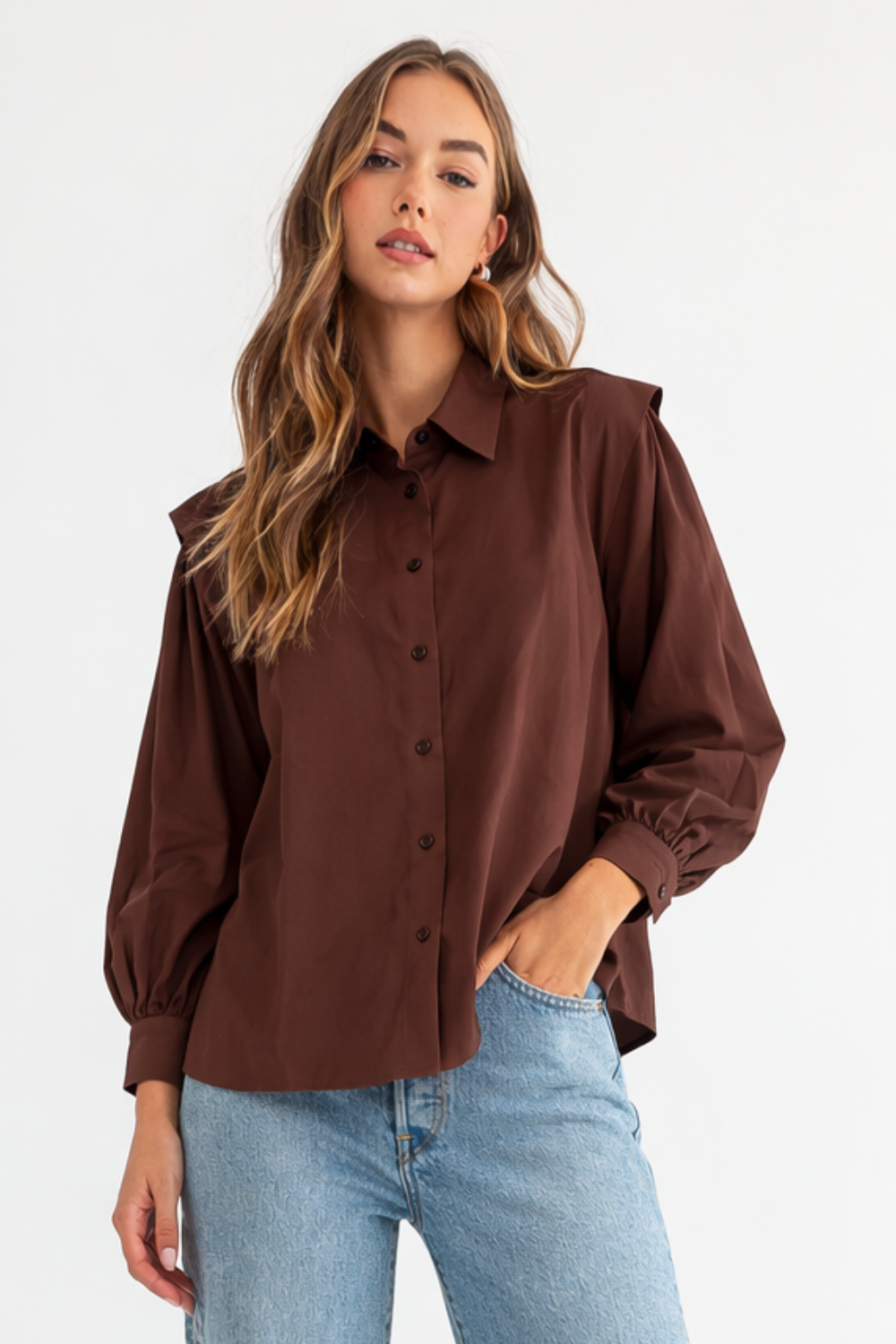 Willamina Woven Cotton Poplin Top