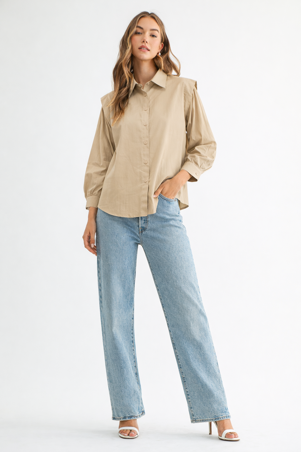 Willamina Woven Cotton Poplin Top