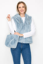 Load image into Gallery viewer, Jackie Fur Vest with Crossbody Fur Bag