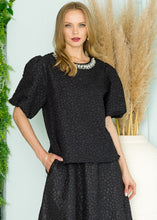 Load image into Gallery viewer, Windelle Textured Top with Pearls