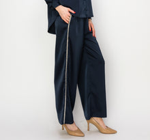 Load image into Gallery viewer, Wynne Satin Pant with Diamond Trim