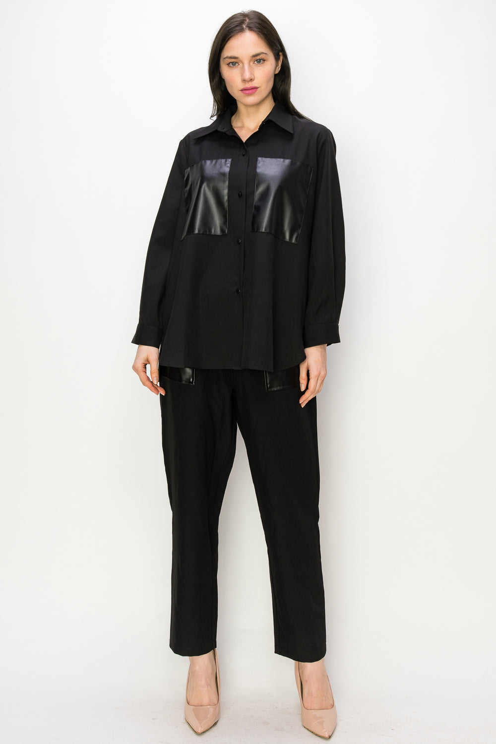 Willa Shirt with Leather Patches