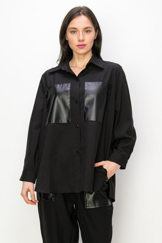 Willa Shirt with Leather Patches