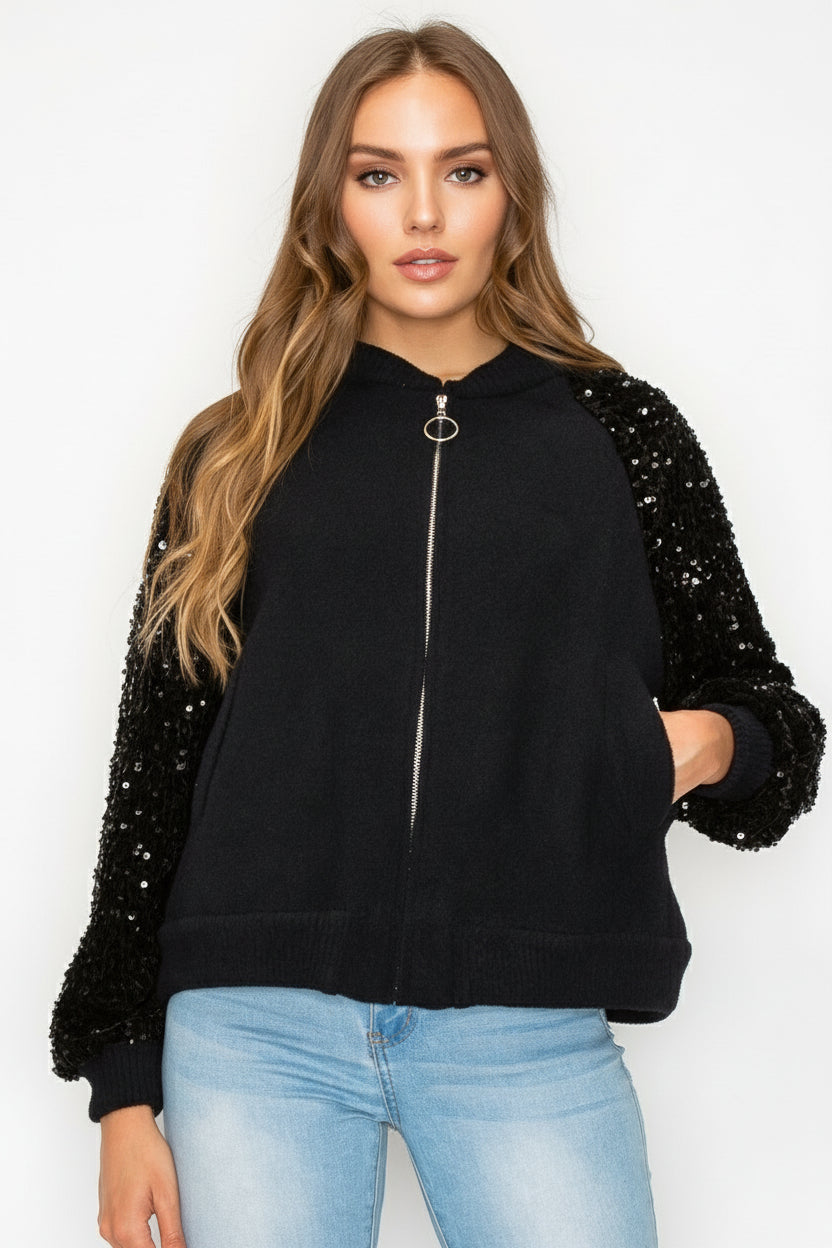 Jeanette Knitted Jacket with Sequin
