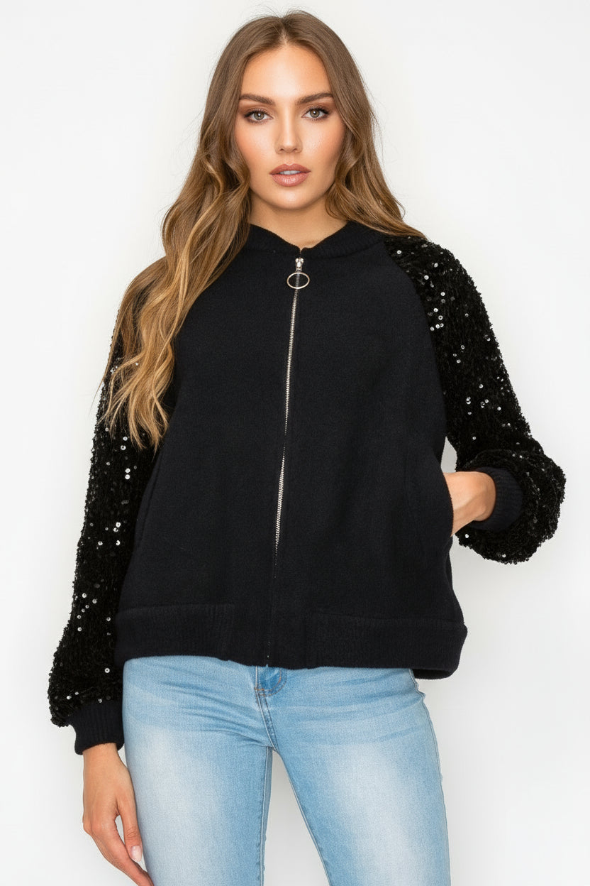Jeanette Knitted Jacket with Sequin