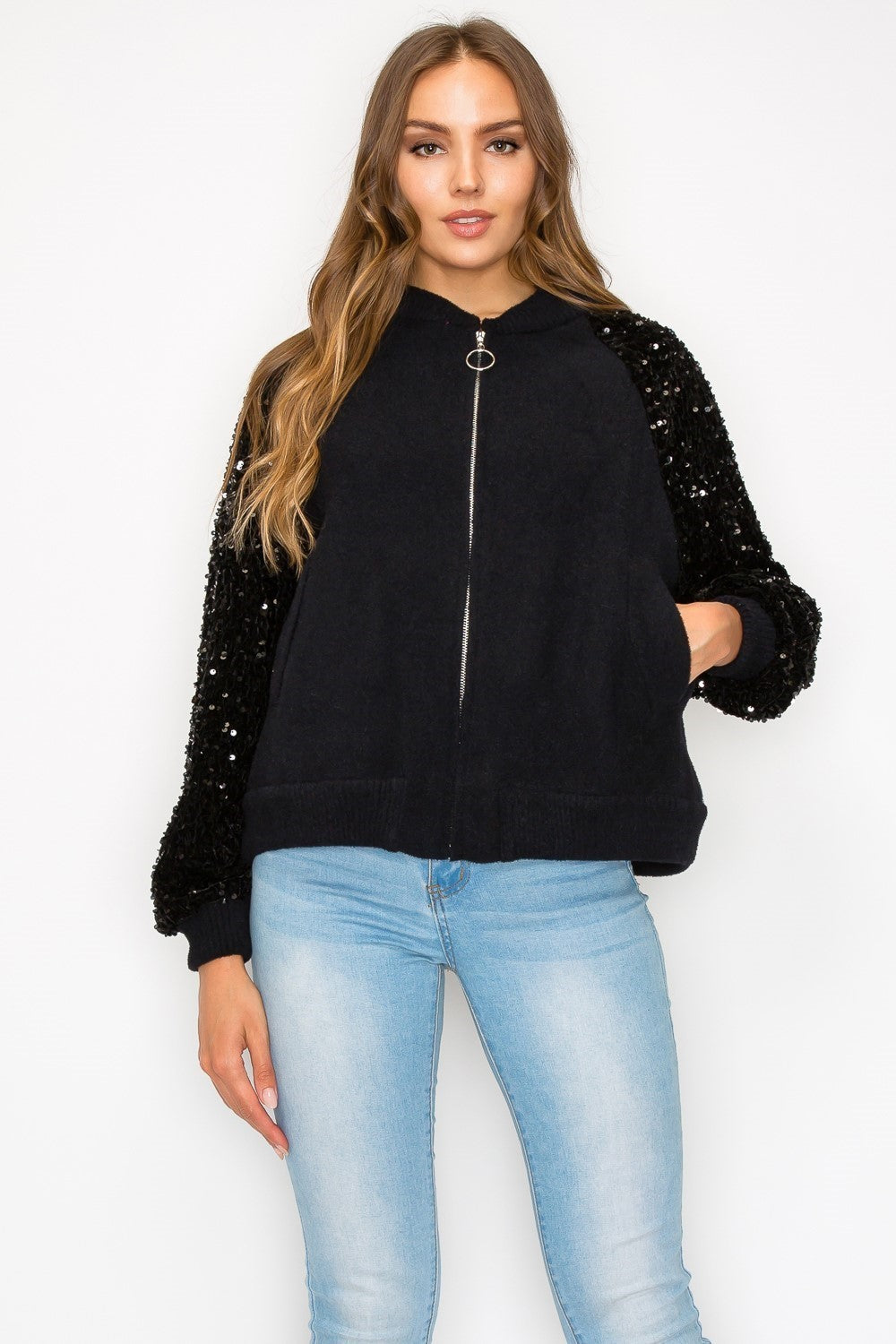 Jeanette Knitted Jacket with Sequin
