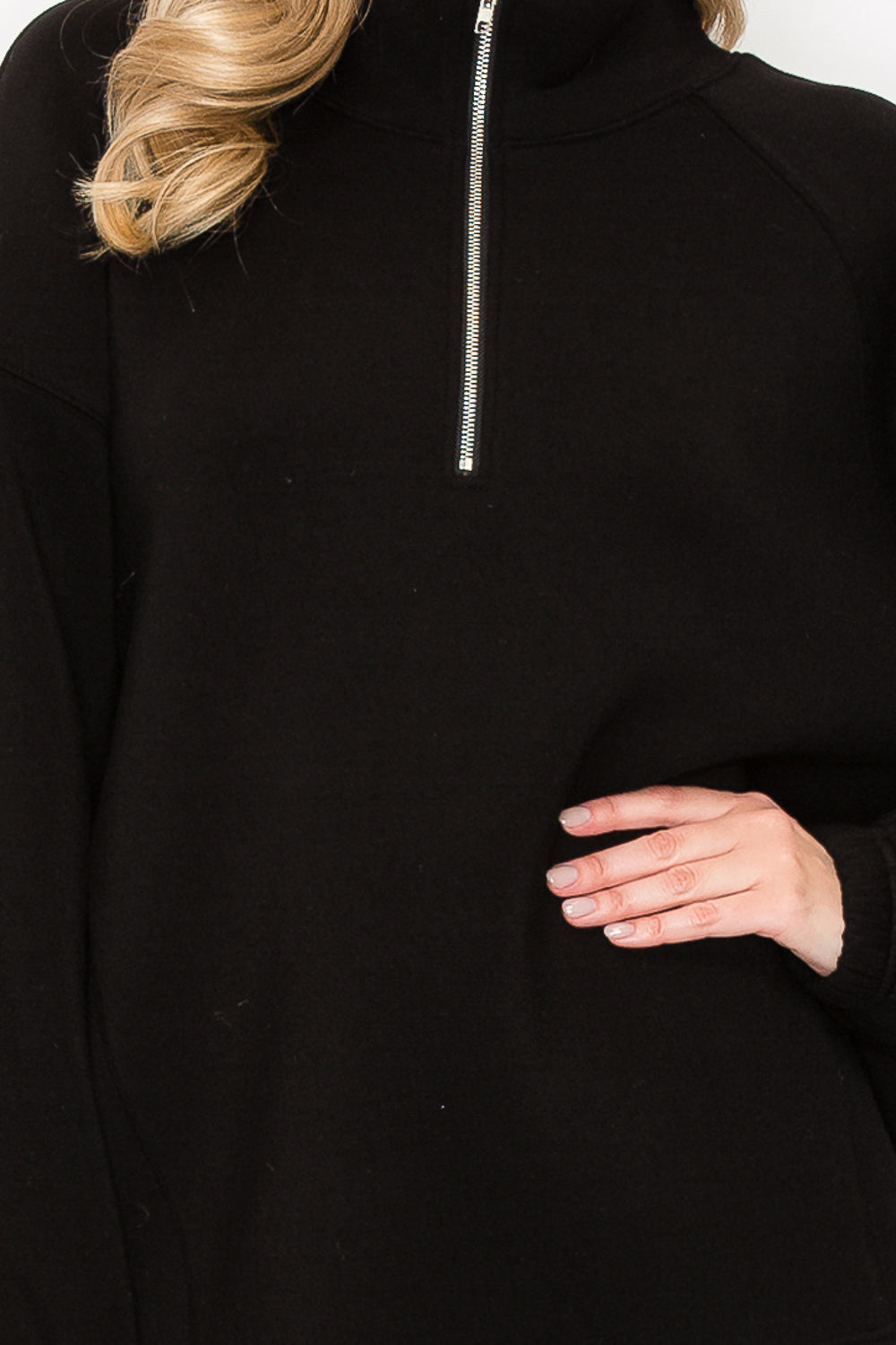 Fatima Stretch French Scuba Pullover