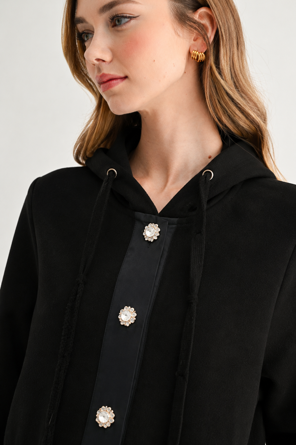Francesca Stretch French Scuba Jacket with Studs