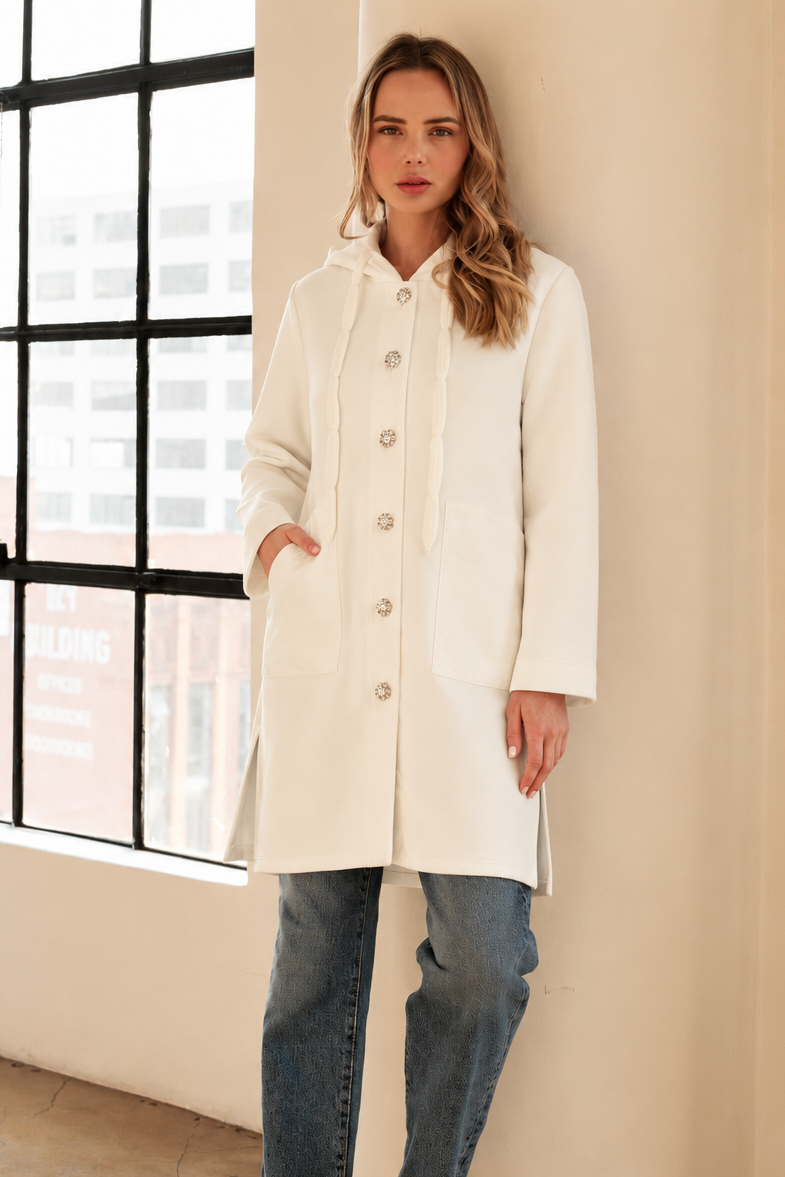 Francesca Stretch French Scuba Jacket with Studs