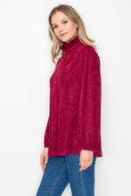 Load image into Gallery viewer, Willabella Suede Top with Ruffled Collar