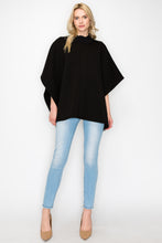 Load image into Gallery viewer, Fergie Poncho with Stretch Ribbed Neck