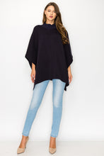 Load image into Gallery viewer, Fergie Poncho with Stretch Ribbed Neck