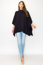 Load image into Gallery viewer, Fergie Poncho with Stretch Ribbed Neck