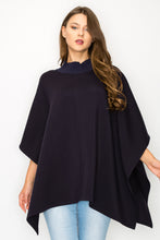 Load image into Gallery viewer, Fergie Poncho with Stretch Ribbed Neck