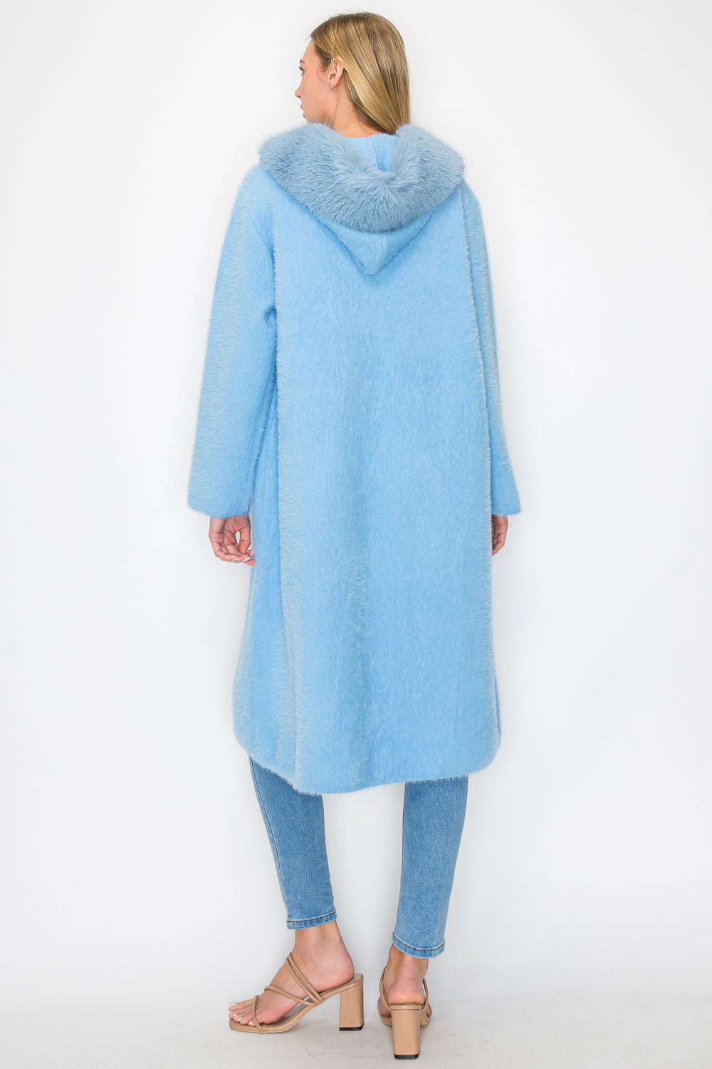 Suraya Brushed Coat with Fur