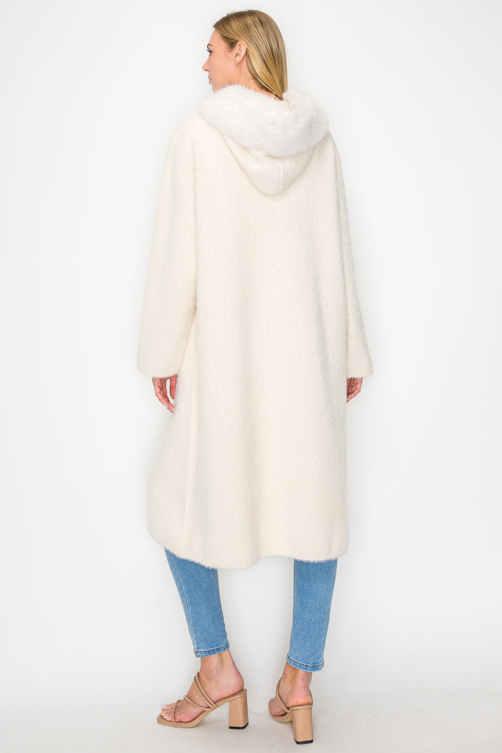 Suraya Brushed Coat with Fur